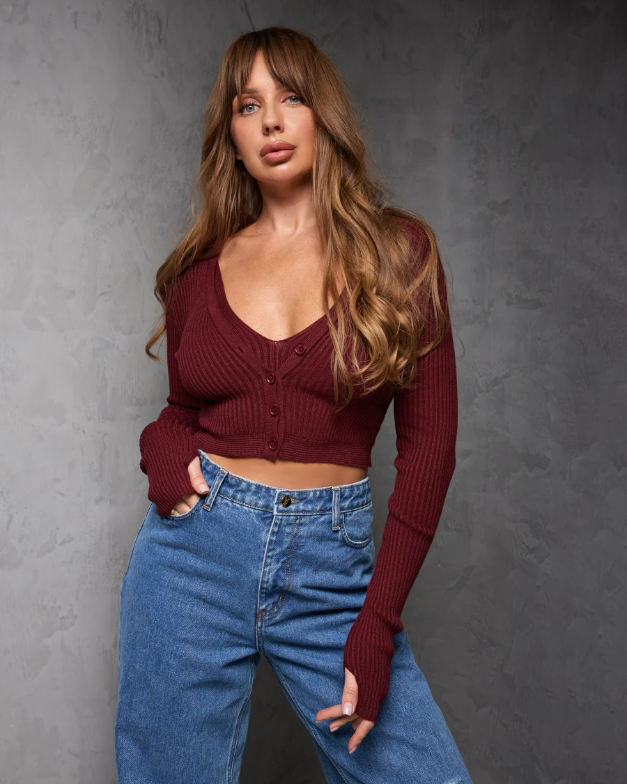 Кардиган кроп